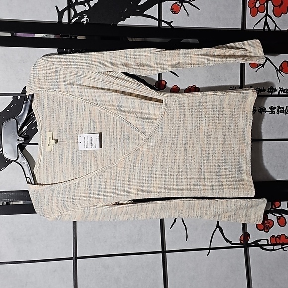 Madewell Space‎ Dyed Rib Faux Wrap Blouse Size Small NWT - Picture 2 of 8